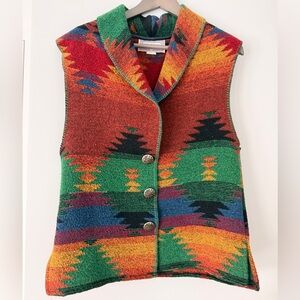 Multicolor Southwestern Patterned Vest